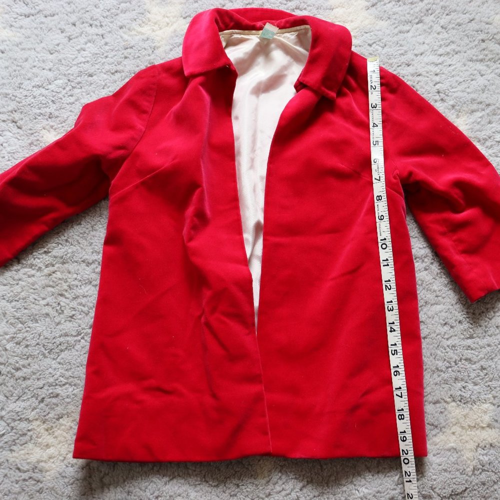 1960s Vintage Elena Diran Velvet Girls Coat Size 5